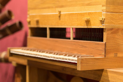 View of piano