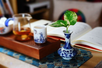 Close-up of drink on table