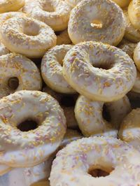 Close-up of donuts