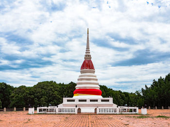 View of building against cloudy sky