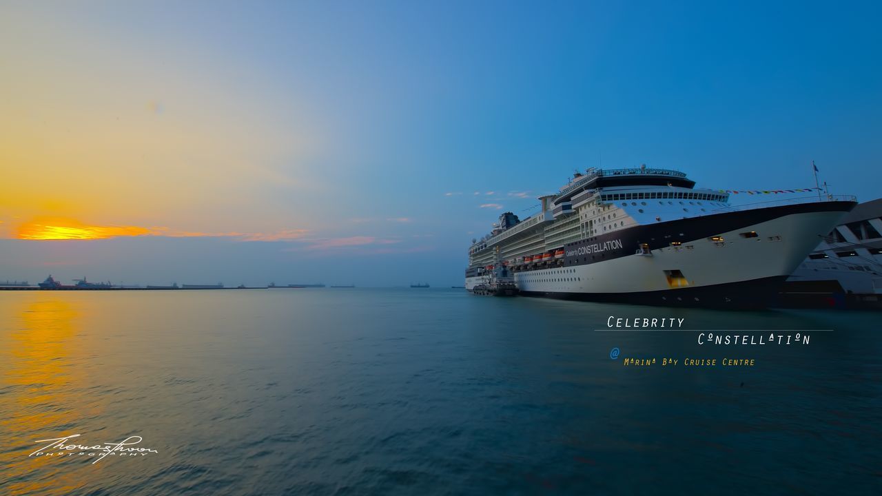 SCENIC VIEW OF SHIP IN SEA AGAINST SKY