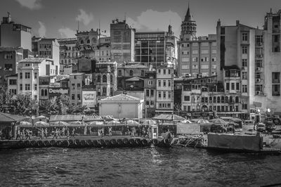 View of canal along buildings