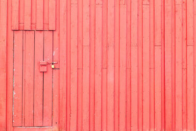 Full frame shot of red door