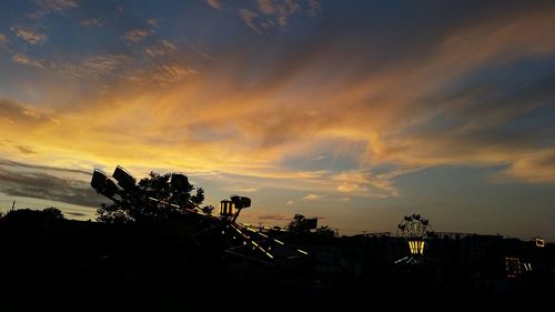 Silhouette of trees at sunset