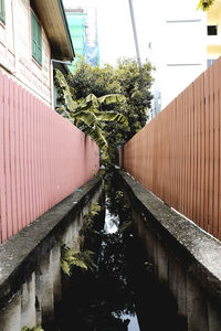 Reflection of building in water