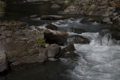 Scenic view of waterfall