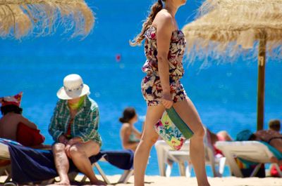 Woman in swimming pool