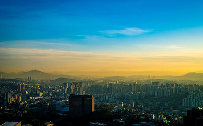 Beautiful landscape view of seoul city, seoul, south korea.