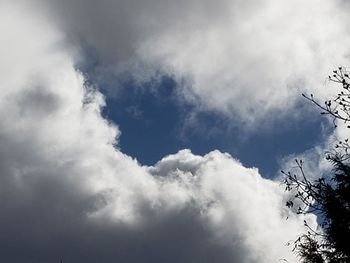 Low angle view of clouds in sky