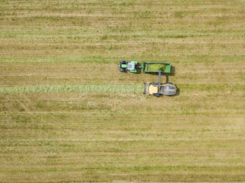 Tractor on agricultural field