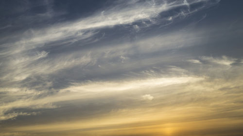 Low angle view of cloudy sky