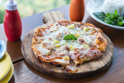 Close-up of food on table