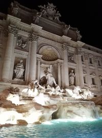 View of fountain in winter