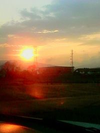 Scenic view of sunset over landscape