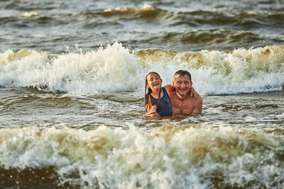 Man surfing in sea