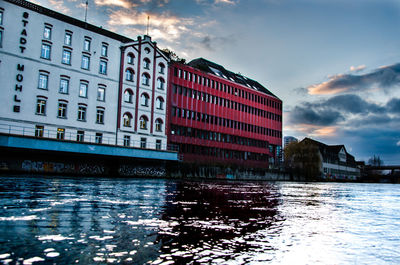 View of buildings at waterfront