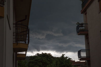 Low angle view of building against sky