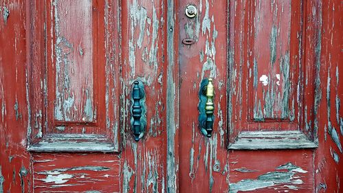 Full frame shot of closed door