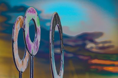 Close-up of decoration in water