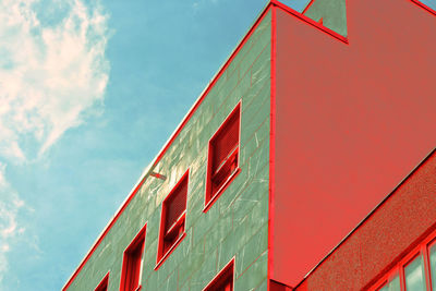 Low angle view of building against sky