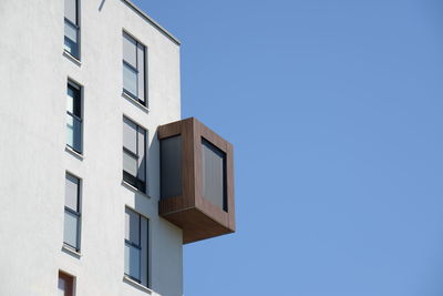 Low angle view of building against clear sky