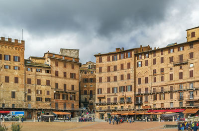 Piazza del campo is the principal public space of the historic center of siena, tuscany, italy