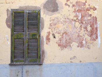 Weathered wall of old building