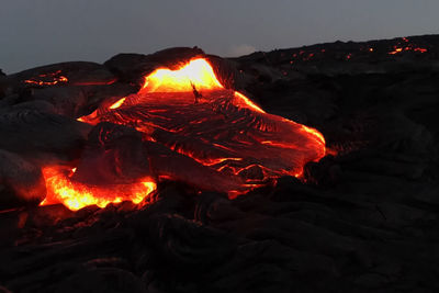 Close-up of bonfire