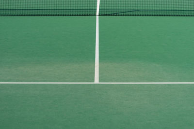 Tennis court with various lines in the detail view