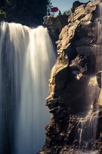 Scenic view of waterfall