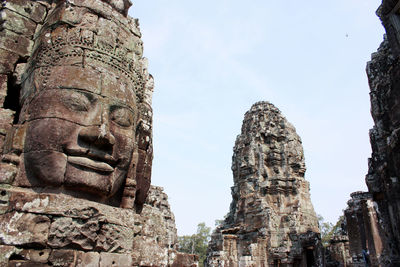 Old ruins of temple against sky