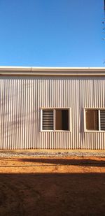 Exterior of building against clear blue sky