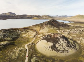 Panoramic view of landscape and mountains against sky