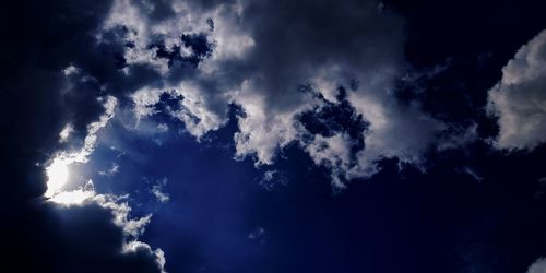 Low angle view of clouds in sky