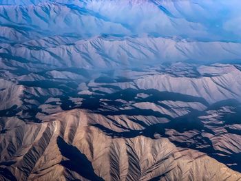 Aerial view of mountain range