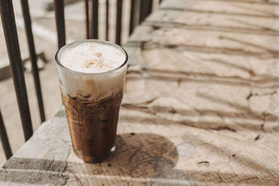 Close-up of coffee on table