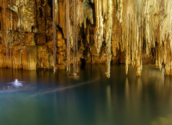 Scenic view of lake during sunset