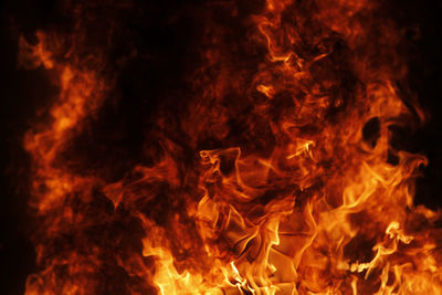 Close-up of bonfire