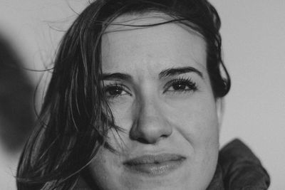Close-up portrait of young woman