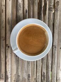 High angle view of coffee on table