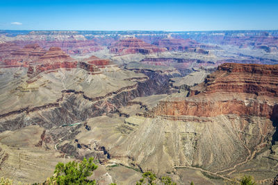 Aerial view of dramatic landscape