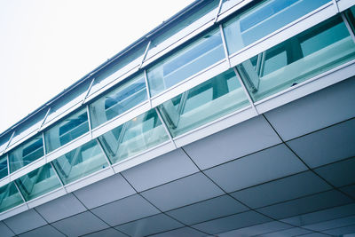 Low angle view of modern building against sky