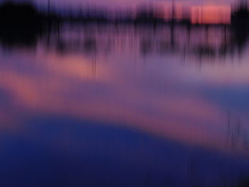 Scenic view of lake during sunset