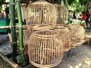 Close-up of stack for sale at street market