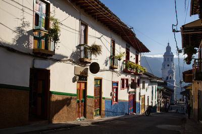 View of the beautiful heritage town of salamina located at the department of caldas in colombia