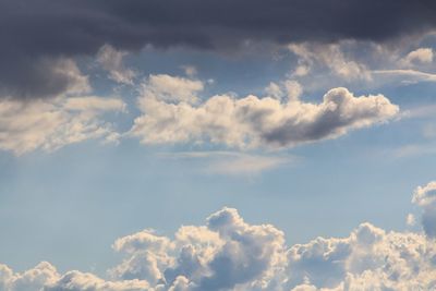 Low angle view of clouds in sky