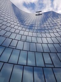 Low angle view of modern building against sky