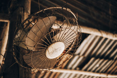 Low angle view of spiral staircase