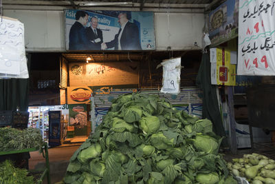 View of market stall