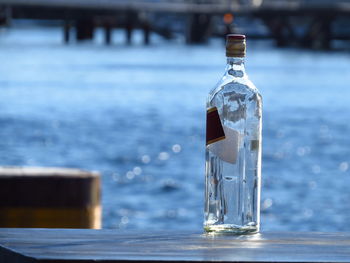 Water flowing by the sea